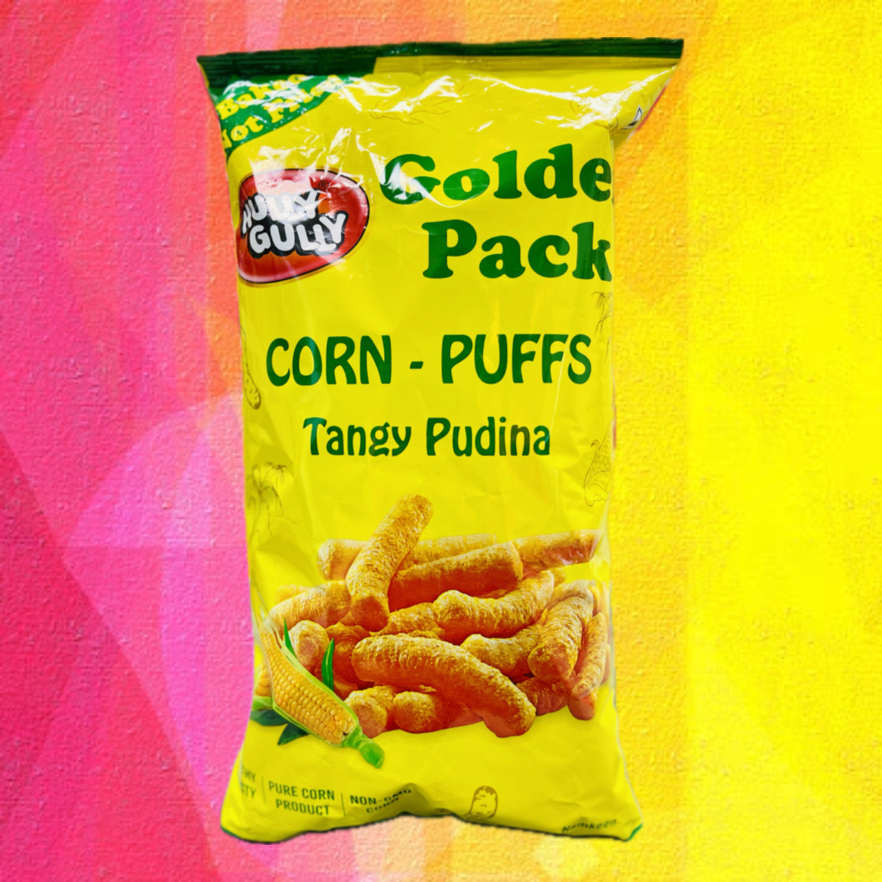 Hully Gully ( Golden Pack Corn- Puff) Tangy Pudina