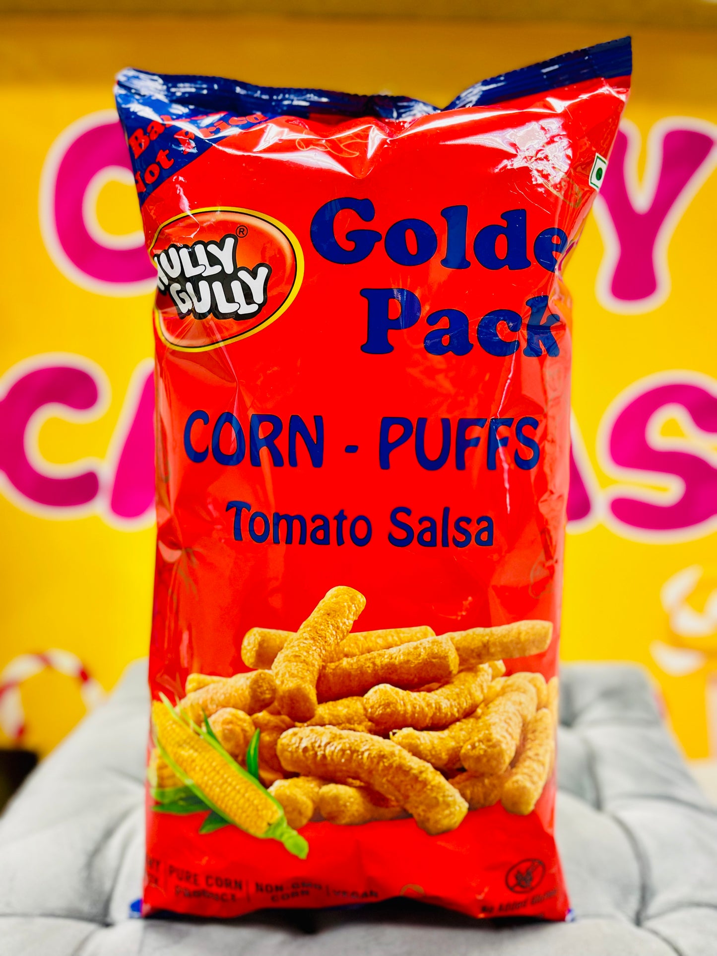 Hully Gully ( Golden Pack Corn- Puff) Tomato Salsa