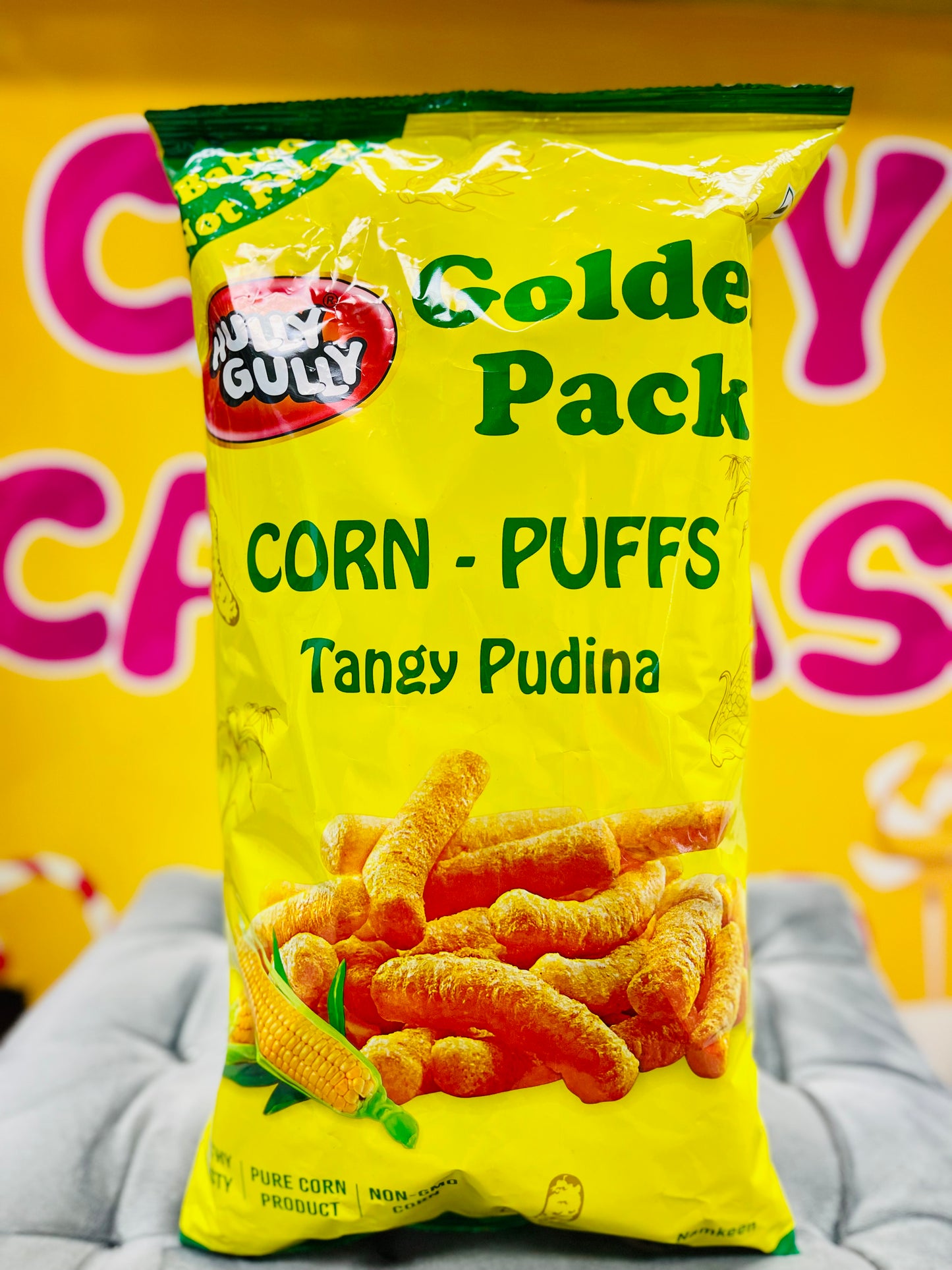 Hully Gully ( Golden Pack Corn- Puff) Tangy Pudina