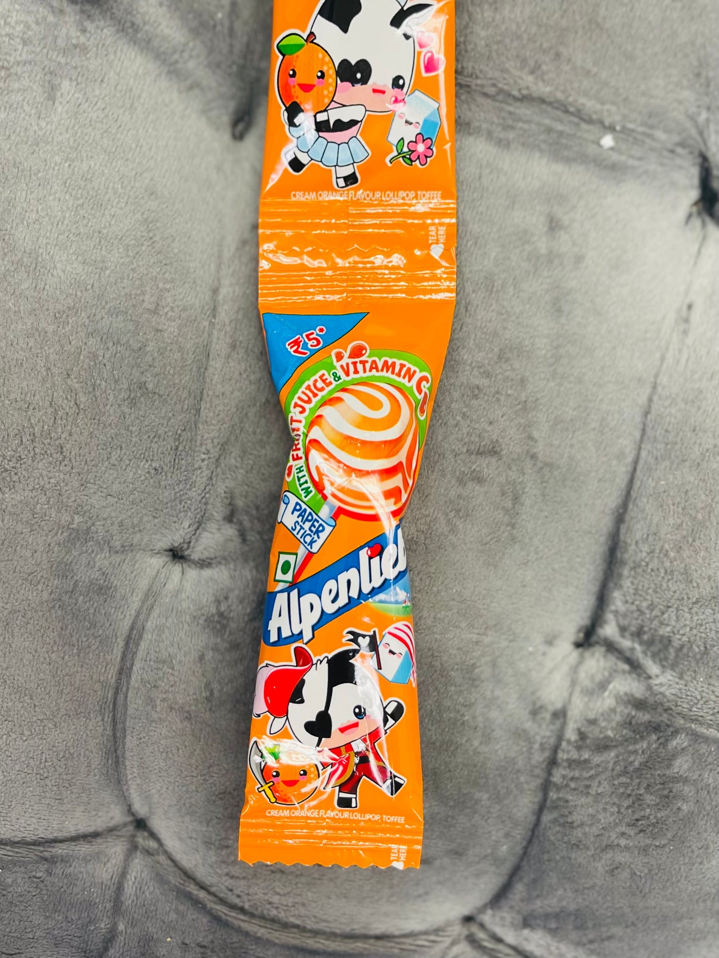 Alpenliebe Lollipop cream orange Flavour